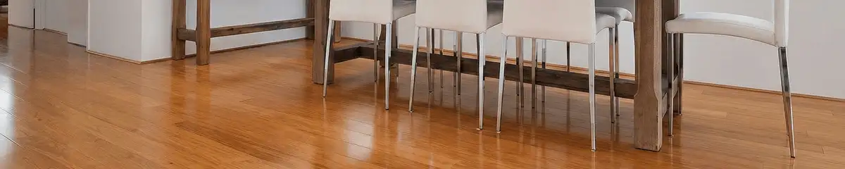 Professionally installed and refinished bamboo flooring in a residential home, showcasing smooth finish and natural wood tones in Mobile, AL
