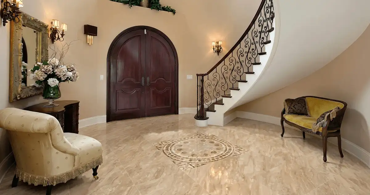 Entrance hall with professionally installed ceramic tile flooring in Mobile AL